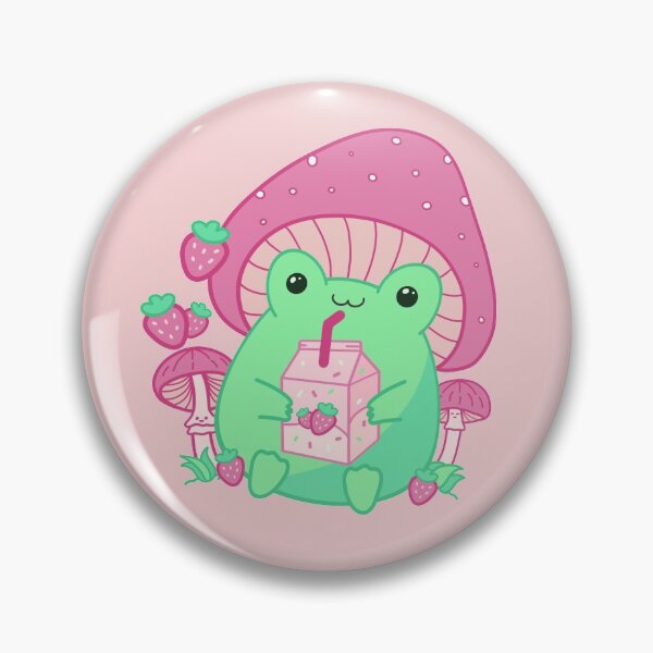 Artikelvorschau, Retro 90er Jahre Japanischer Kawaii Cottagecore Frosch Erdbeer Milchshake Karton entworfen und verkauft von gogo-jr.