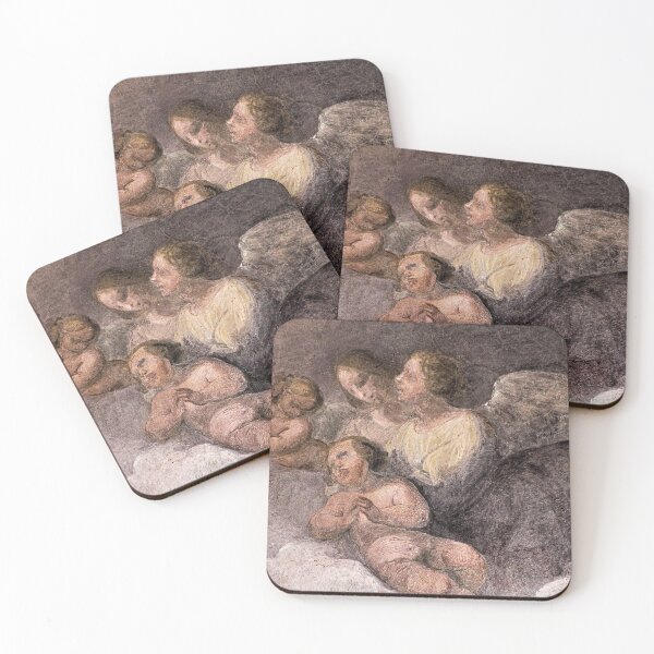Item preview, Angels Cherubs Heaven Antique Painting, Rome Italy designed and sold by worldways.