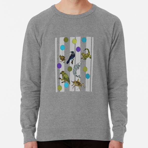 Kiwiautomata - grey stripe Lightweight Sweatshirt