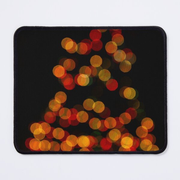 Item preview, CHRISTMAS TREE WITH BOKEH LIGHTS - HAPPY HOLIDAYS - RED GLOW designed and sold by Teresa Chipperfield.