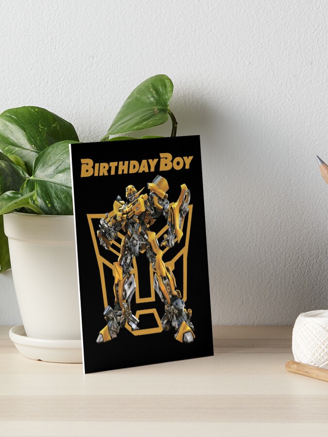 Bumblebee Transformers Birthday Boy Sticker for Sale by