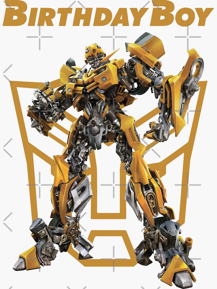 Bumblebee Transformers Birthday Boy Sticker for Sale by