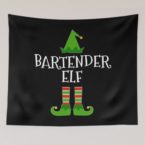 Item preview, Bartender Elf - Funny Staff Employee Work Christmas design designed and sold by TopRatedDesigns.