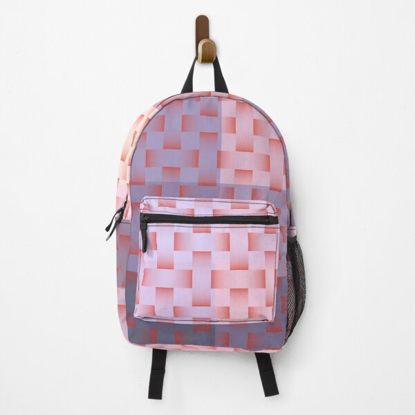 Aperçu de l'œuvre BLOCS ET MOTIF TISSÉ - VIOLET ET ROSE AVEC UN POINT DE ROUGE créée et vendue par Teresa Chipperfield.