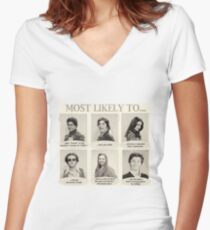 That 70s Show Most Likely To... Yearbook Quotes Women's Fitted V-Neck T-Shirt