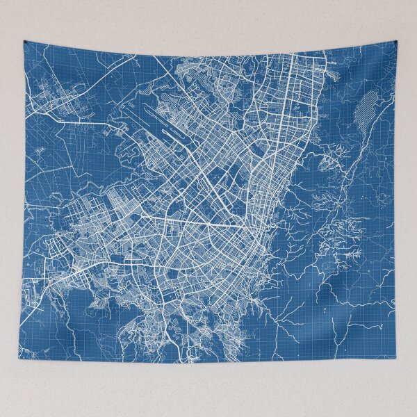 Item preview, Bogota City Map of Colombia - Blueprint designed and sold by deMAP.