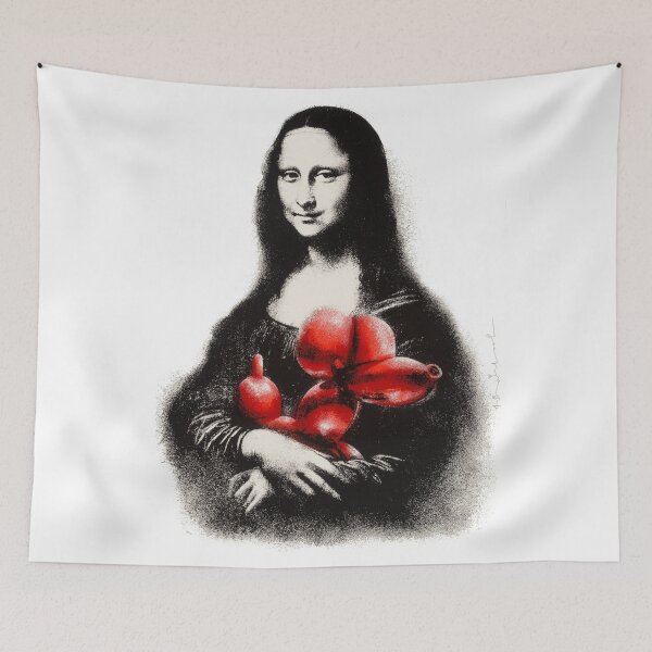 Item preview, Mona Lisa With Jeff Koons Balloon Dog  designed and sold by WE-ARE-BANKSY.