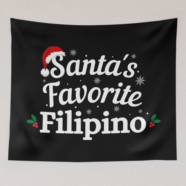 Item preview, Santas Favorite Filipino - Filipino Christmas - Merry Christmas with Santa Hat designed and sold by CaitU.