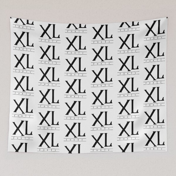 Item preview, XL (Forty) Black Roman Numerals designed and sold by VicEllisArt.