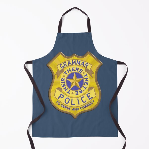 Item preview, Grammar Police Badge designed and sold by Happy Puppy Print On Demand.