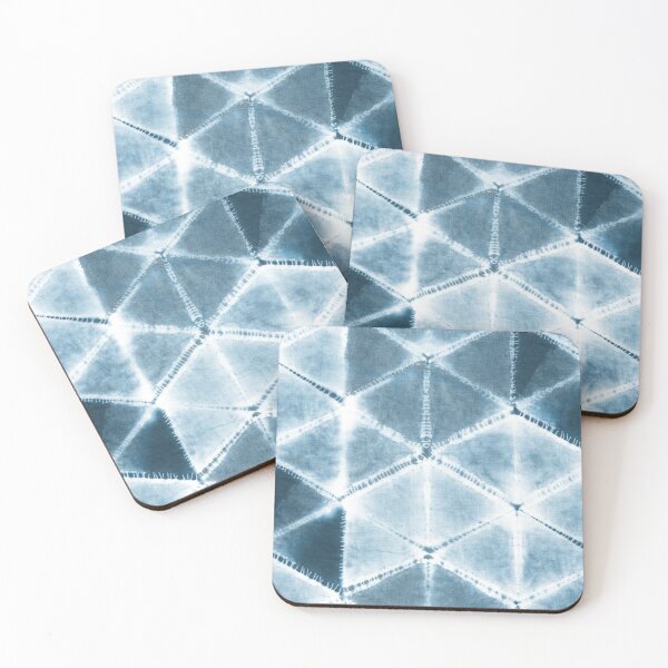 Item preview, Indigo Stitched Shibori Triangles designed and sold by gabrielleneil.