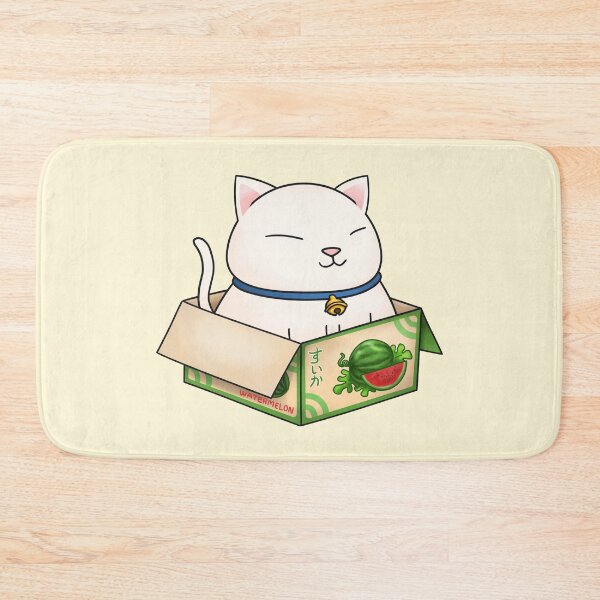 Item preview, Fat White Cat in Watermelon Box designed and sold by Takeda-art.