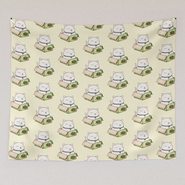 Item preview, Fat White Cat in Watermelon Box designed and sold by Takeda-art.