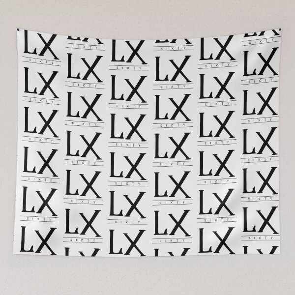 Item preview, LX (Sixty) Black Roman Numerals designed and sold by VicEllisArt.
