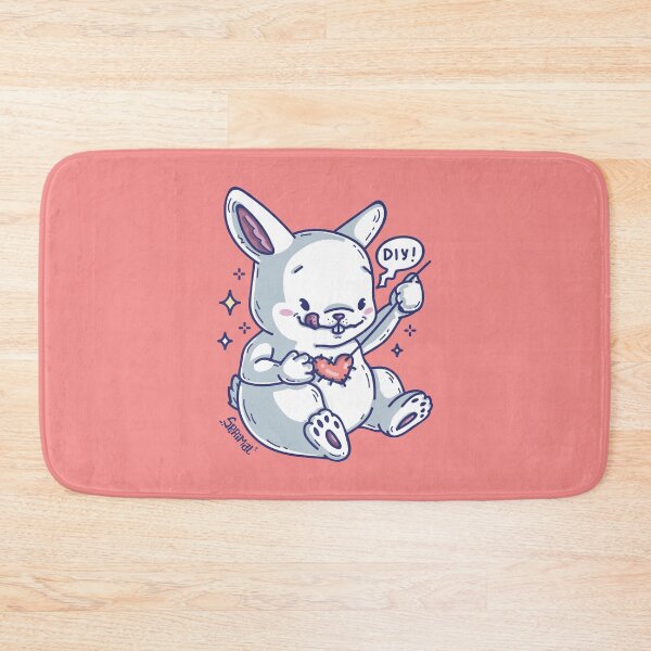 Item preview, Bunny rabbit patching up the heart saying DIY designed and sold by SPIRIMAL.