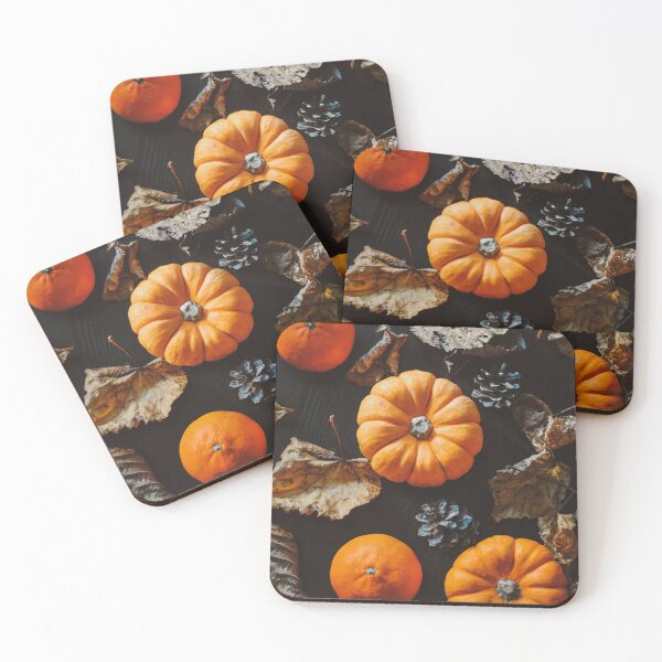 Item preview, Pumpkins, oranges and pine cones for Halloween designed and sold by LeGrizou.