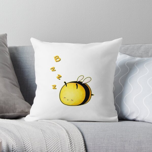 Sleepy Bee Throw Pillow