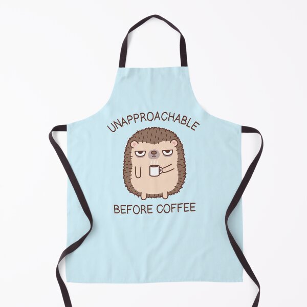 Item preview, Funny Unapproachable Before Coffee Hedgehog Doodle designed and sold by rustydoodle.