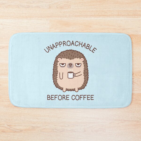 Item preview, Funny Unapproachable Before Coffee Hedgehog Doodle designed and sold by rustydoodle.