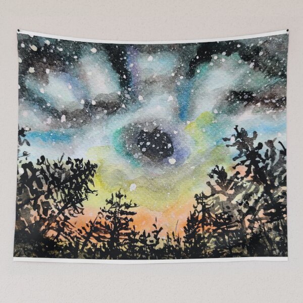 Item preview, Starry night watercolors illustration pattern designed and sold by Ala Lopatniov.