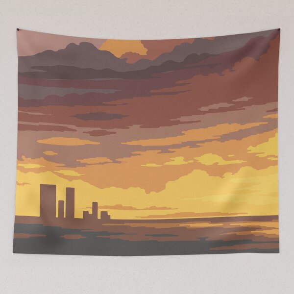 Item preview, Anime Cloudy Sunset Landscape designed and sold by PeachyLitchi.