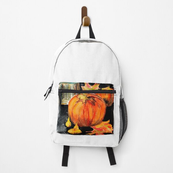 Item preview, Autumn scenary, pumpkins, golden colors, watercolors, illustration designed and sold by Ala Lopatniov.