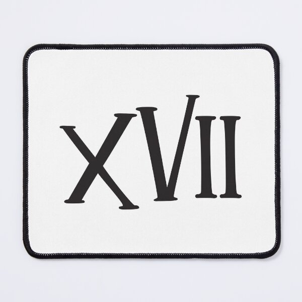 Item preview, XVII Black Roman Numerals designed and sold by VicEllisArt.