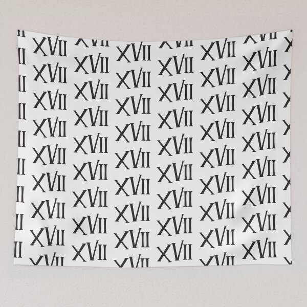 Item preview, XVII Black Roman Numerals designed and sold by VicEllisArt.