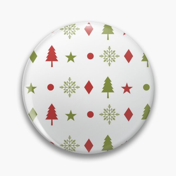 Item preview, Red and Green Christmas Trees and Snowflakes designed and sold by DesignCosmos.
