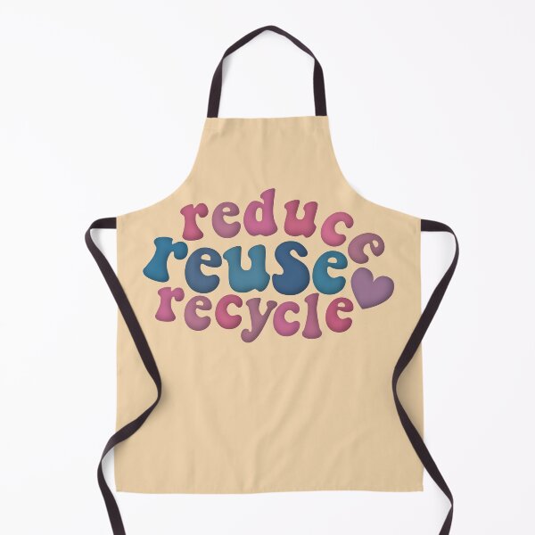 Aperçu de l'œuvre Réduire Réutiliser Recycler Rose Bleu Rétro Plaidoyer Environnemental créée et vendue par cashewdays.