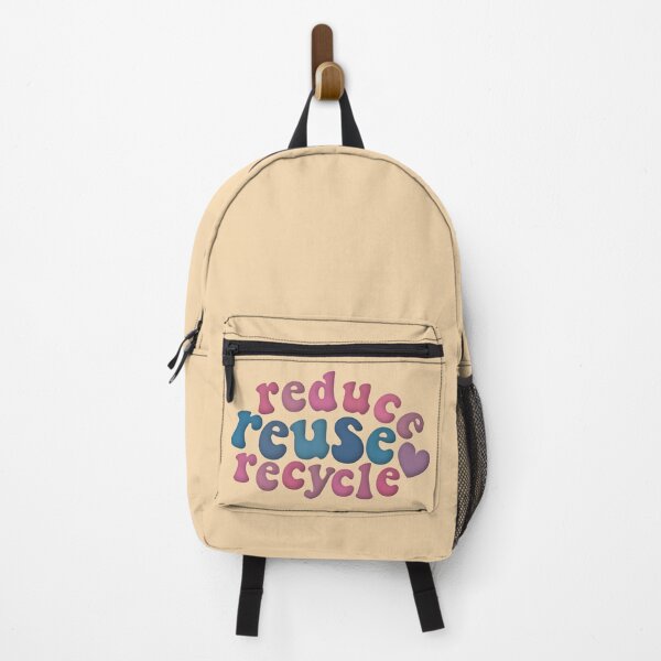 Item preview, Reduce Reuse Recycle Pink Blue Retro Environmental Advocacy designed and sold by cashewdays.