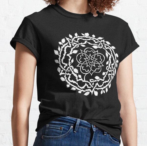 Thorny White Rose Classic T-Shirt