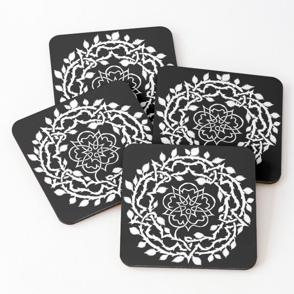 Item preview, Thorny White Rose designed and sold by Yorkshire Stuff.