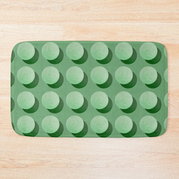 Item preview, Retro Balls with shadow symmetric circle pattern on sage green background designed and sold by yennyz.