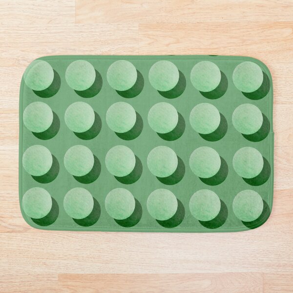 Item preview, Retro Balls with shadow symmetric circle pattern on sage green background designed and sold by yennyz.