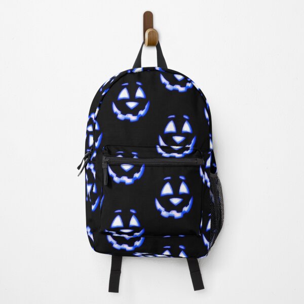 Item preview, Happy Halloween Pumpkin Face Jack-O-Lantern Blue designed and sold by JariHawk.