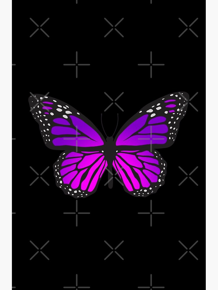 Alas de mariposa con brillo en los ojos, color púrpura.