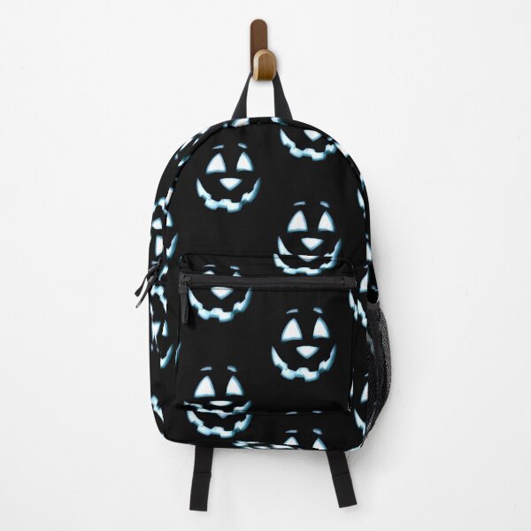 Item preview, Happy Halloween Pumpkin Face Jack-O-Lantern Light Turquoise Blue designed and sold by JariHawk.