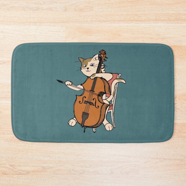 Item preview, Cellist Cat Playing Cello Instrument Funny Gift for Violin Music Lover designed and sold by alenaz.