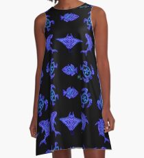 Hawaiian Wildlife A-Line Dress