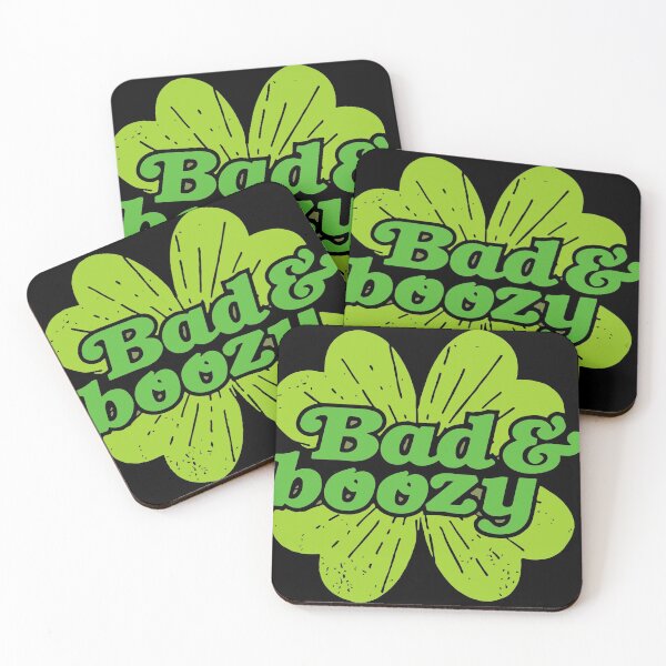 Item preview, bad and boozy four leaf green female patricks day irish designed and sold by Super-Thomas.