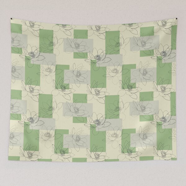 Item preview, Final Lotus flower Pattern with Squares designed and sold by AMSonArt.