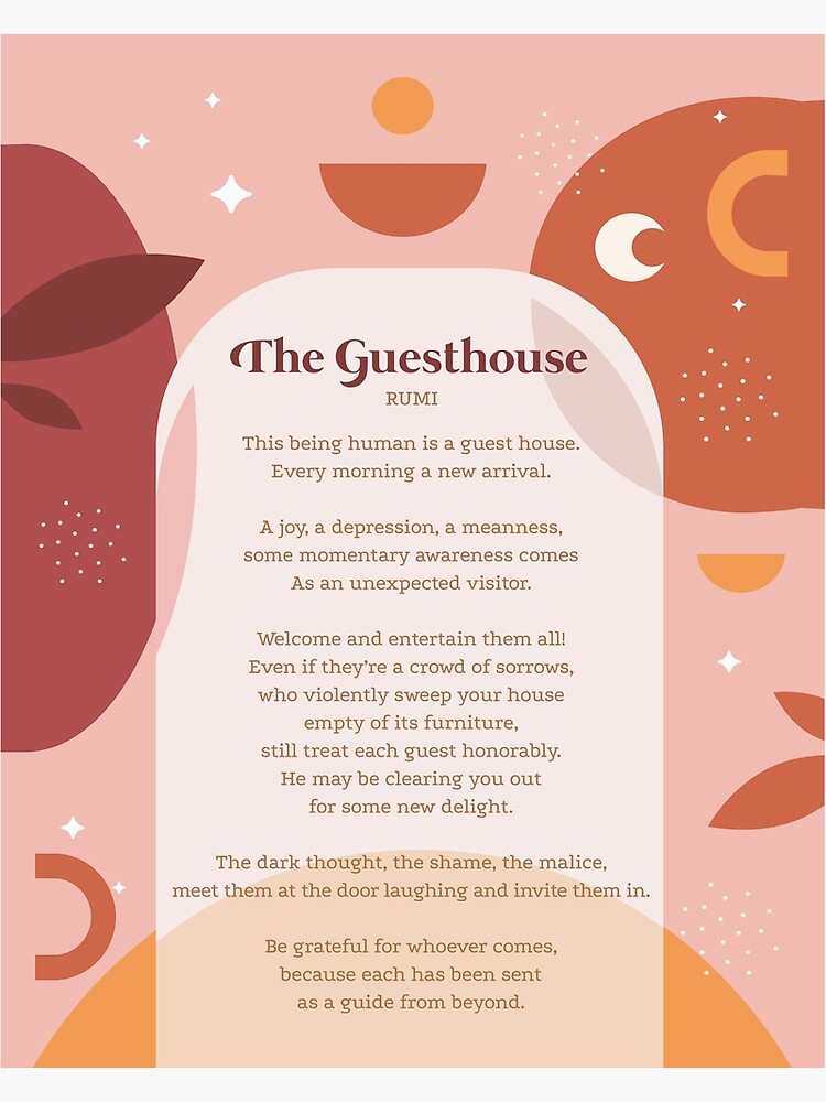 The Guest House Poem Rumi Quote 