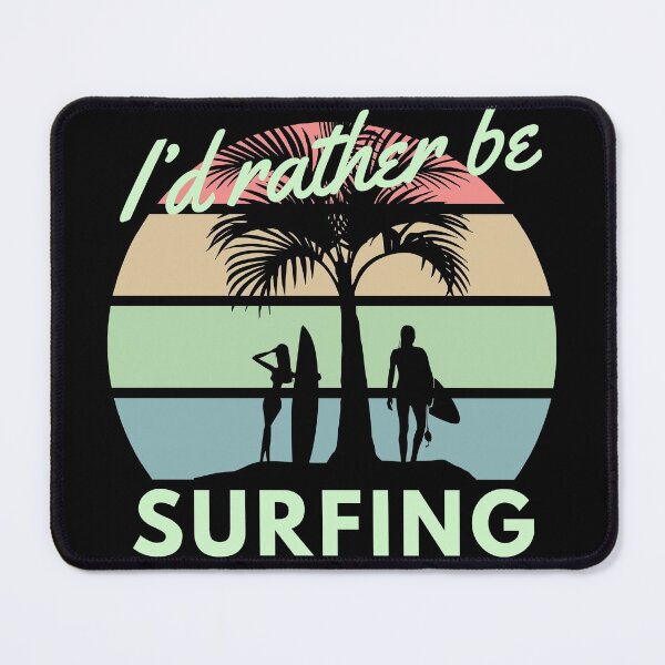 Item preview, I'd Rather Be Surfing Pastel Retro Summer Sunset designed and sold by Zurickdesigns.