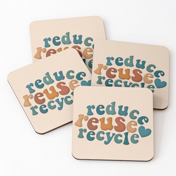 Item preview, Reduce Reuse Recycle Blue Orange Retro Environmental Advocacy designed and sold by cashewdays.