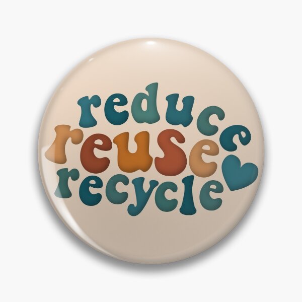Item preview, Reduce Reuse Recycle Blue Orange Retro Environmental Advocacy designed and sold by cashewdays.