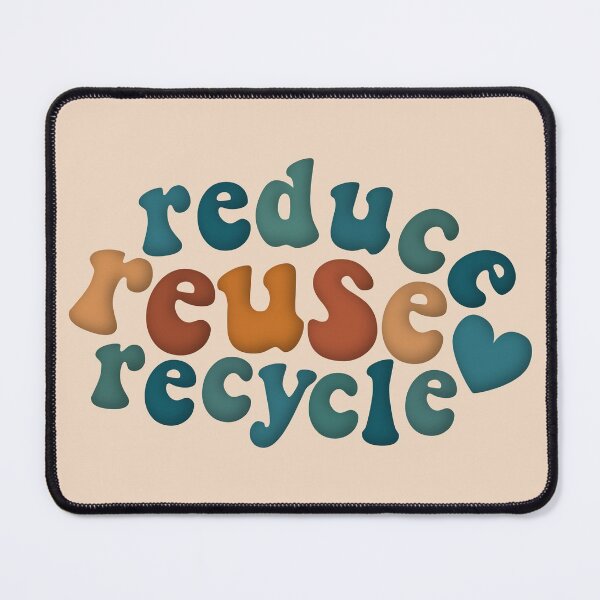 Item preview, Reduce Reuse Recycle Blue Orange Retro Environmental Advocacy designed and sold by cashewdays.