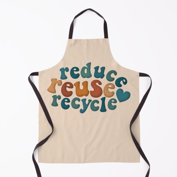 Aperçu de l'œuvre Réduire Réutiliser Recycler Blue Orange Retro Environmental Advocacy créée et vendue par cashewdays.
