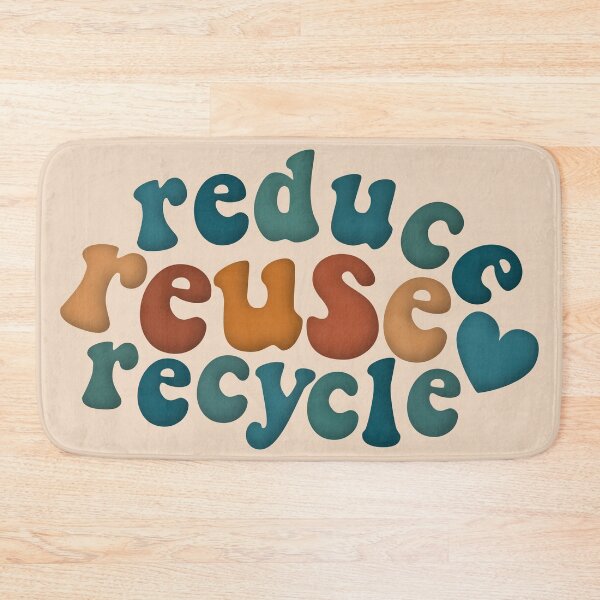 Item preview, Reduce Reuse Recycle Blue Orange Retro Environmental Advocacy designed and sold by cashewdays.