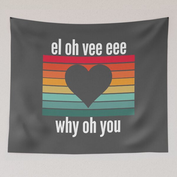 Item preview, El Oh Vee Eee Why Oh You Vintage Sunset designed and sold by PeachesMommy.